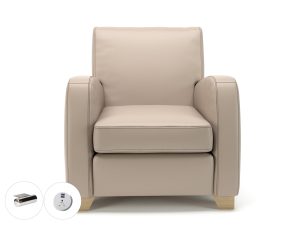 Wynne 81cm Wide Armchair in Cristina Marrone Ultima Faux Leather - Image 57