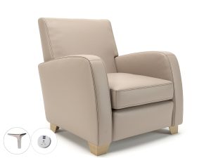 Wynne 81cm Wide Armchair in Cristina Marrone Ultima Faux Leather - Image 114