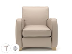 Wynne 81cm Wide Armchair in Cristina Marrone Ultima Faux Leather - Image 59