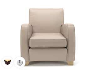 Wynne 81cm Wide Armchair in Cristina Marrone Ultima Faux Leather - Image 61