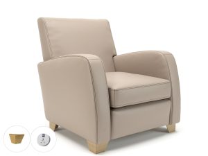 Wynne 81cm Wide Armchair in Cristina Marrone Ultima Faux Leather - Image 116