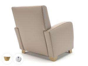 Wynne 81cm Wide Armchair in Cristina Marrone Ultima Faux Leather - Image 64