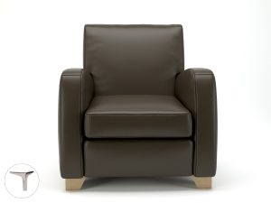 Wynne 81cm Wide Armchair in Cristina Marrone Ultima Faux Leather - Image 67