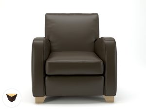 Wynne 81cm Wide Armchair in Cristina Marrone Ultima Faux Leather - Image 71
