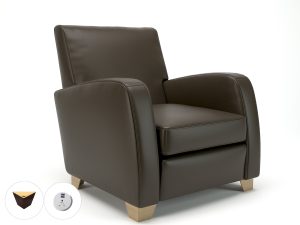 Wynne 81cm Wide Armchair in Cristina Marrone Ultima Faux Leather - Image 121