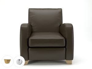 Wynne 81cm Wide Armchair in Cristina Marrone Ultima Faux Leather - Image 77