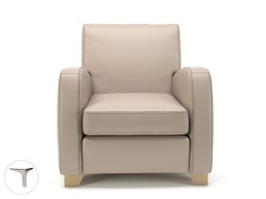Wynne 81cm Wide Armchair in Cristina Marrone Ultima Faux Leather - Image 79
