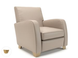 Wynne 81cm Wide Armchair in Cristina Marrone Ultima Faux Leather - Image 126