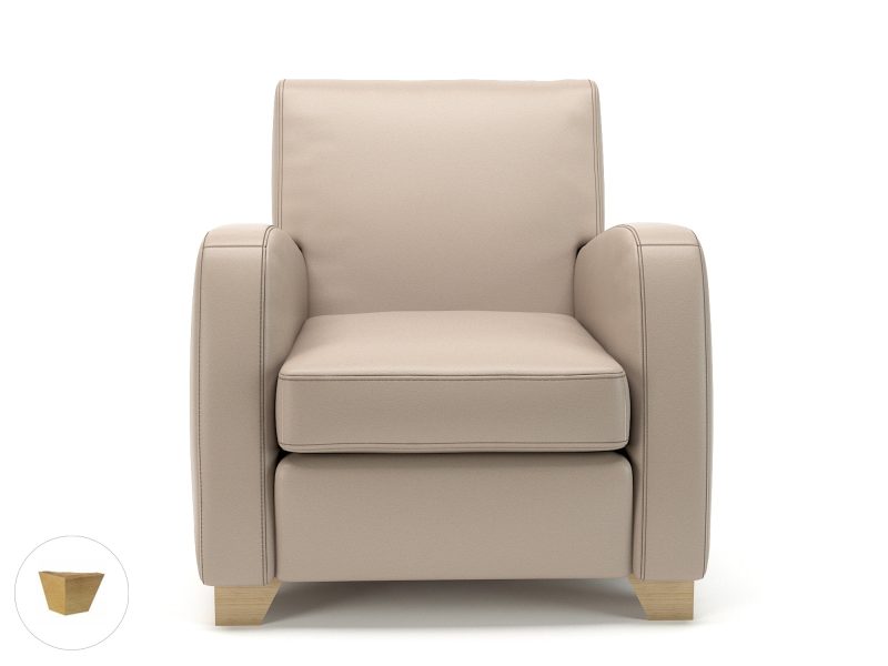 Wynne 81cm Wide Armchair in Cristina Marrone Ultima Faux Leather - Image 83