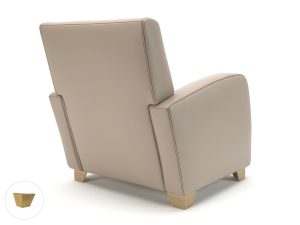 Wynne 81cm Wide Armchair in Cristina Marrone Ultima Faux Leather - Image 84