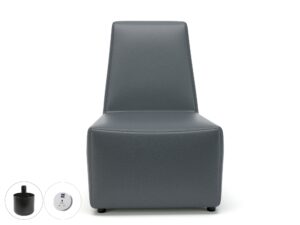Pella 65cm Wide Chair in Cristina Marrone Ultima Faux Leather with Socket - Image 2