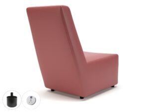 Pella 65cm Wide Chair in Cristina Marrone Ultima Faux Leather with Socket - Image 9