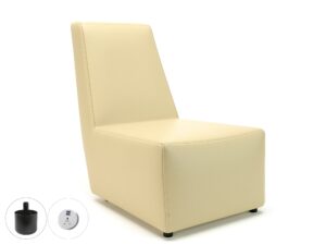 Pella 65cm Wide Chair in Cristina Marrone Ultima Faux Leather with Socket - Image 10
