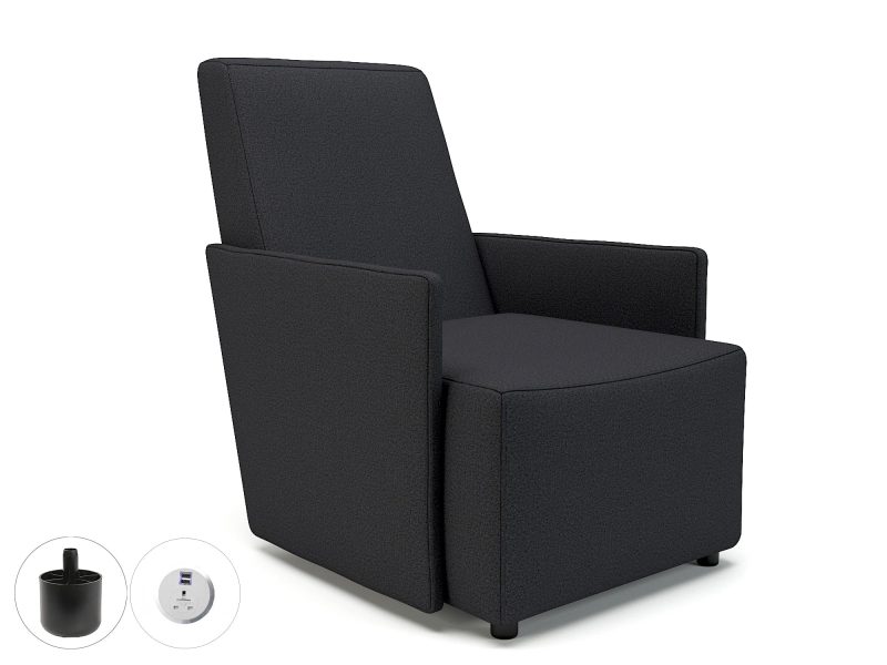 Pella 69cm Wide Armchair in Warwick Dolly Fabric with Socket - Image 4