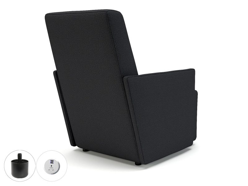 Pella 69cm Wide Armchair in Warwick Dolly Fabric with Socket - Image 6