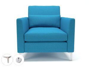 Roselle 90cm Wide Armchair in Camira Era Fabric with Socket - Image 14