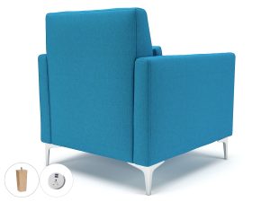 Roselle 90cm Wide Armchair in Camira Era Fabric with Socket - Image 24