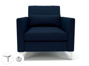 Roselle 90cm Wide Armchair in Camira Era Fabric with Socket - Image 26