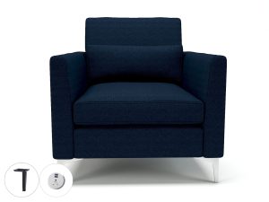 Roselle 90cm Wide Armchair in Camira Era Fabric with Socket - Image 29