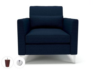 Roselle 90cm Wide Armchair in Camira Era Fabric with Socket - Image 32