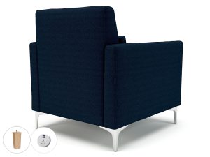Roselle 90cm Wide Armchair in Camira Era Fabric with Socket - Image 36