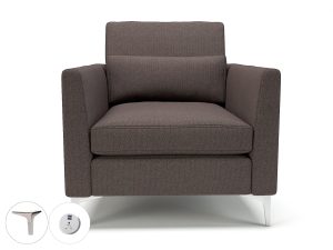 Roselle 90cm Wide Armchair in Camira Era Fabric with Socket - Image 38