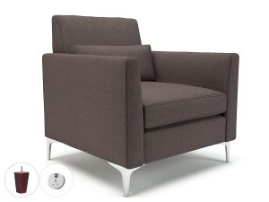 Roselle 90cm Wide Armchair in Camira Era Fabric with Socket - Image 43