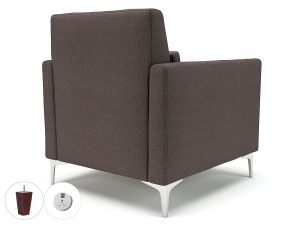 Roselle 90cm Wide Armchair in Camira Era Fabric with Socket - Image 45