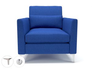 Roselle 90cm Wide Armchair in Camira Era Fabric with Socket - Image 50