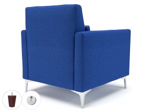 Roselle 90cm Wide Armchair in Camira Era Fabric with Socket - Image 57