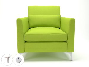 Roselle 90cm Wide Armchair in Camira Era Fabric with Socket - Image 62