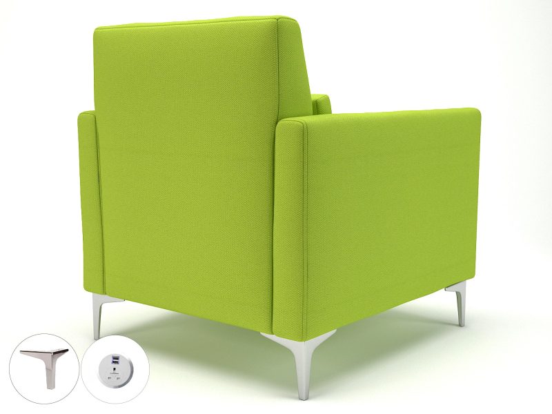 Roselle 90cm Wide Armchair in Camira Era Fabric with Socket - Image 63