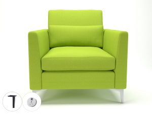 Roselle 90cm Wide Armchair in Camira Era Fabric with Socket - Image 65