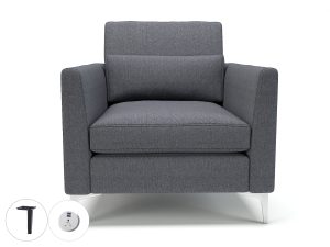 Roselle 90cm Wide Armchair in Camira Era Fabric with Socket - Image 77