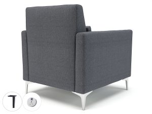 Roselle 90cm Wide Armchair in Camira Era Fabric with Socket - Image 78