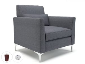 Roselle 90cm Wide Armchair in Camira Era Fabric with Socket - Image 79
