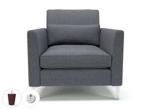 Roselle 90cm Wide Armchair in Camira Era Fabric with Socket - Image 80