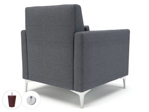 Roselle 90cm Wide Armchair in Camira Era Fabric with Socket - Image 81