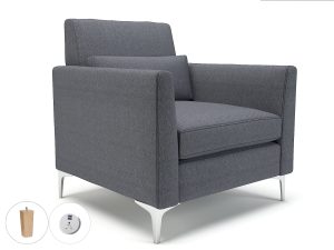 Roselle 90cm Wide Armchair in Camira Era Fabric with Socket - Image 82
