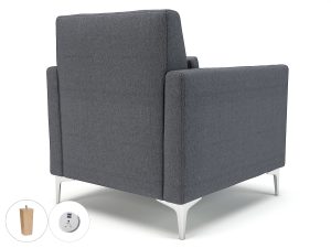 Roselle 90cm Wide Armchair in Camira Era Fabric with Socket - Image 84