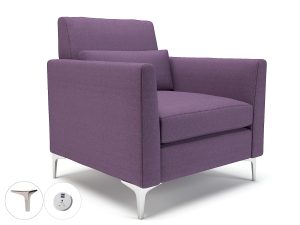 Roselle 90cm Wide Armchair in Camira Era Fabric with Socket - Image 85