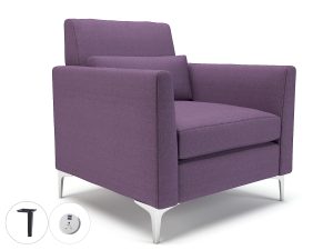 Roselle 90cm Wide Armchair in Camira Era Fabric with Socket - Image 88