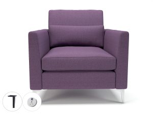 Roselle 90cm Wide Armchair in Camira Era Fabric with Socket - Image 89