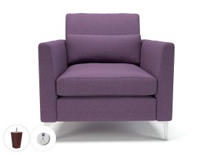 Roselle 90cm Wide Armchair in Camira Era Fabric with Socket - Image 92