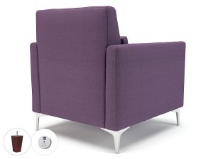 Roselle 90cm Wide Armchair in Camira Era Fabric with Socket - Image 93