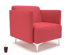 Napa Slim Arm 75cm Wide Armchair in Camira Era Fabric - Image 7