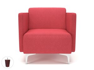 Napa Slim Arm 75cm Wide Armchair in Camira Era Fabric - Image 8