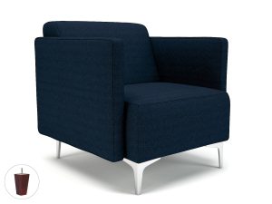 Napa Slim Arm 75cm Wide Armchair in Camira Era Fabric - Image 31
