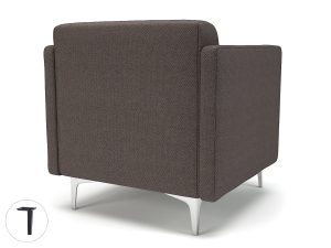 Napa Slim Arm 75cm Wide Armchair in Camira Era Fabric - Image 42