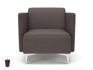 Napa Slim Arm 75cm Wide Armchair in Camira Era Fabric - Image 44